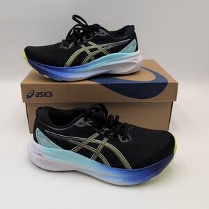 Asics Gel-Kayano 30 Women's Size 6 WIDE Running Shoes Black / Glow Yellow NEW